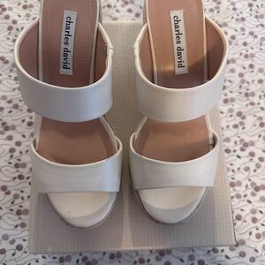 Charles David Women's White Sandals